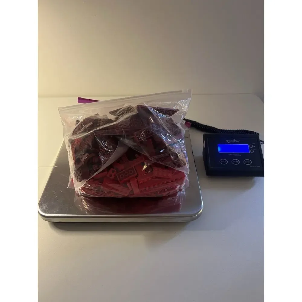 2LBs LEGO DARK RED BURGUNDY And RED Loose Bricks Bulk Lot 2 Pounds